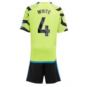 Arsenal Benjamin White #4 Koszulka Wyjazdowych Dziecięca 2023-24 Krótki Rękaw (+ Krótkie spodenki)